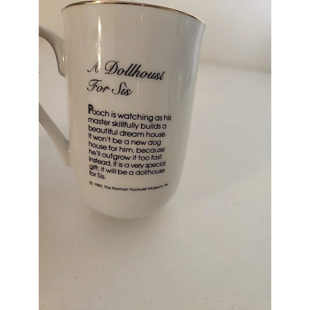 Norman Rockwell Mug Cup Museum A Dollhouse For Sis Vintage Coffee Mug Cup 1982